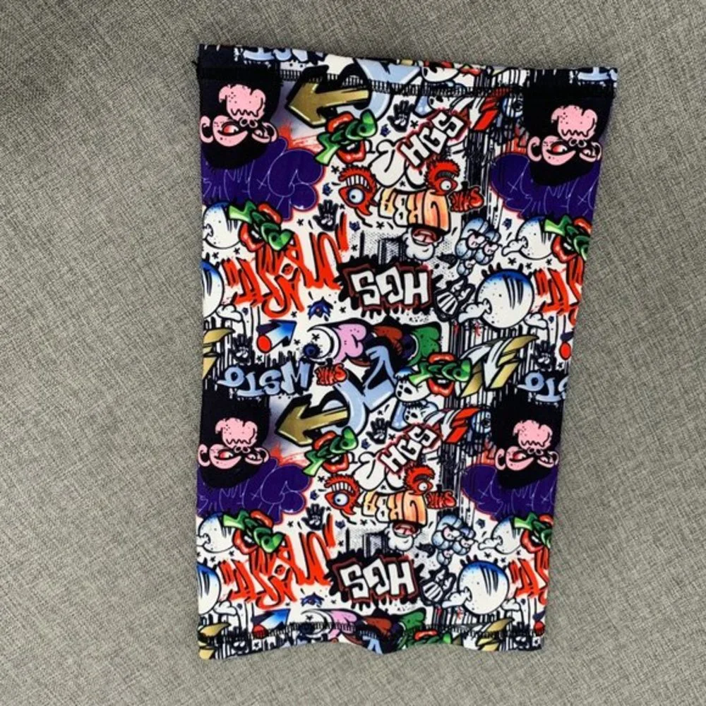 2 New! Gaiter Mask Face Cloth Mask Scarf Cover Up Graffiti‎ Hip Hop Print